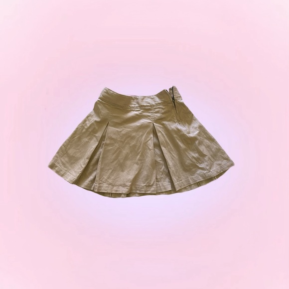 beige khaki school girl skirt with an adjustable waist.｡.:*☆ - Picture 2 of 7